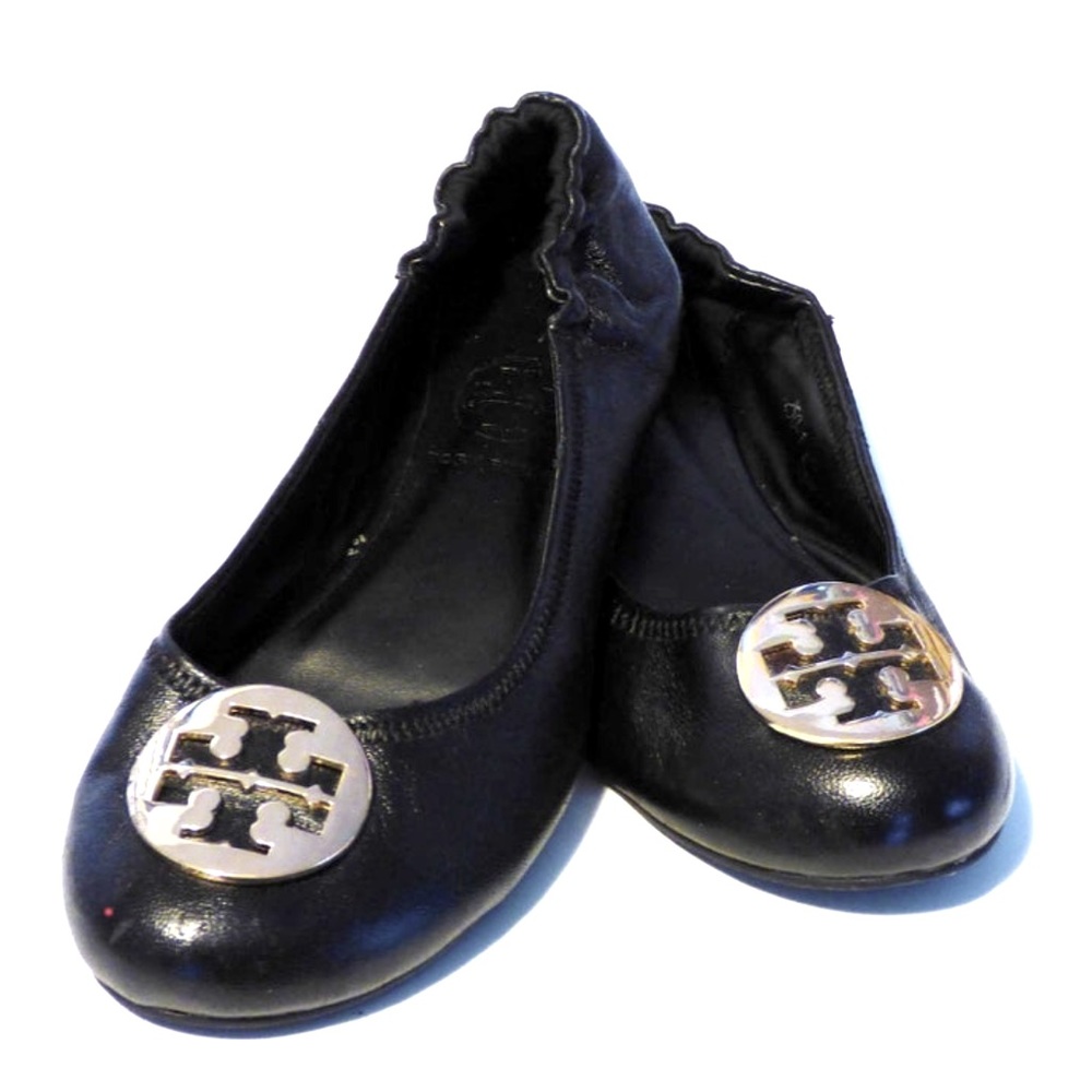 Tory Burch Minnie Travel Leather Ballet Flats